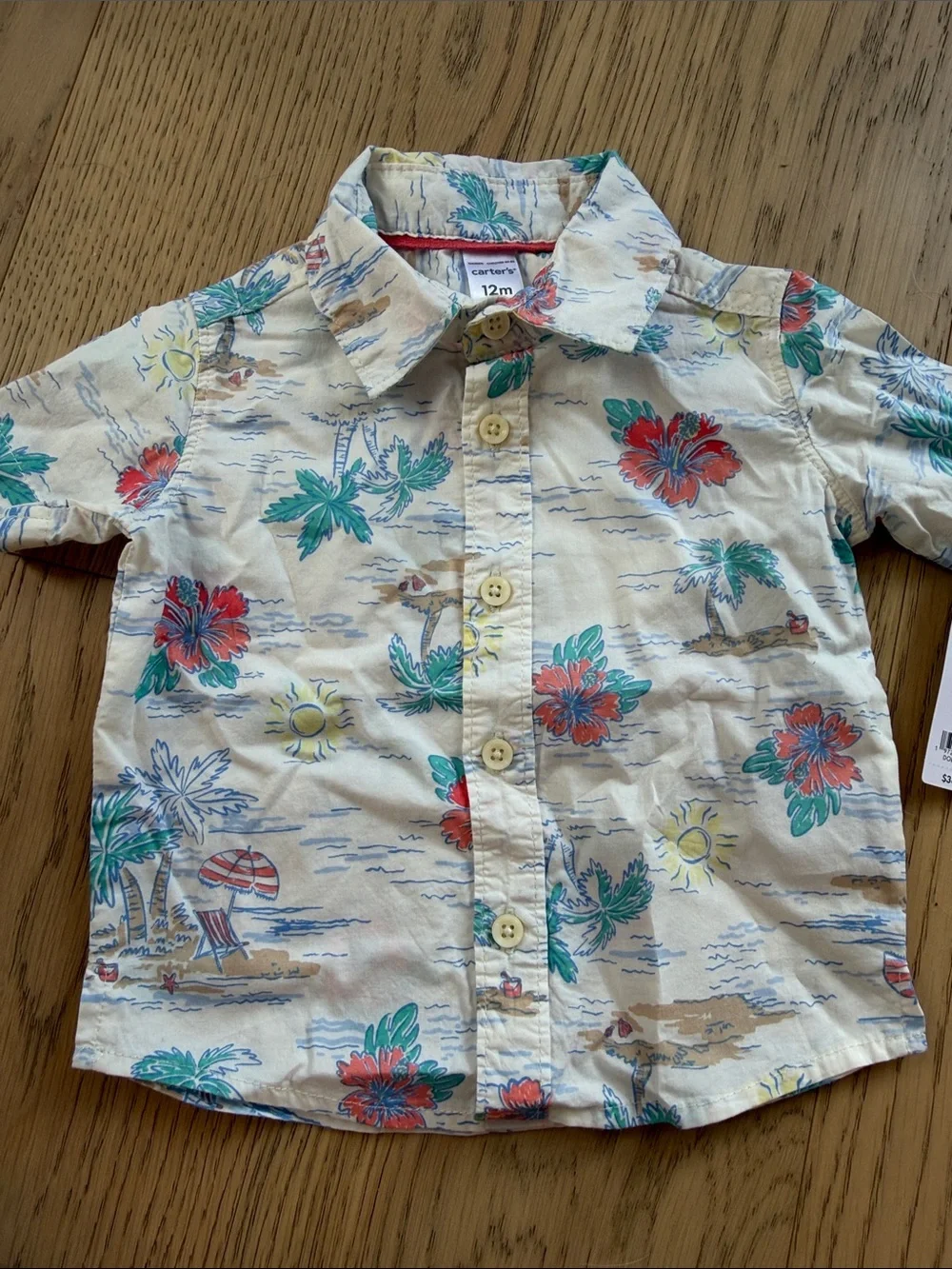 Carter's Tropical Button-Up Shirt with Floral Print